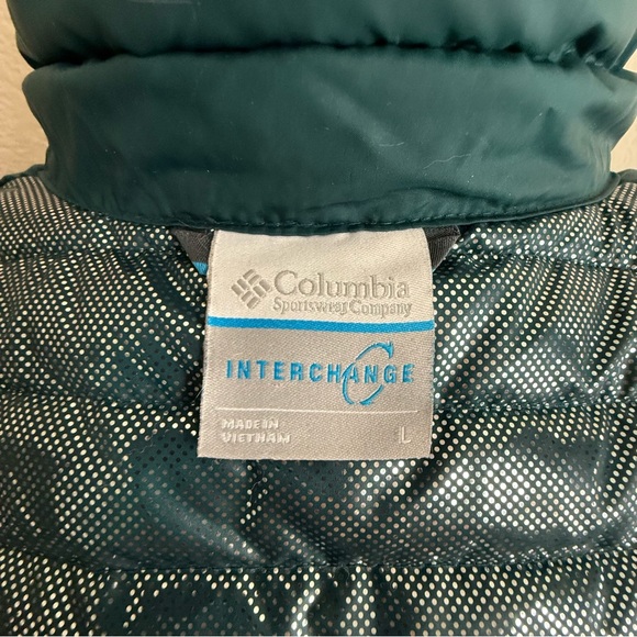 Columbia Junction Puffer Jacket Large Forest Green Omni Heat Womens Zip Up - Picture 5 of 11